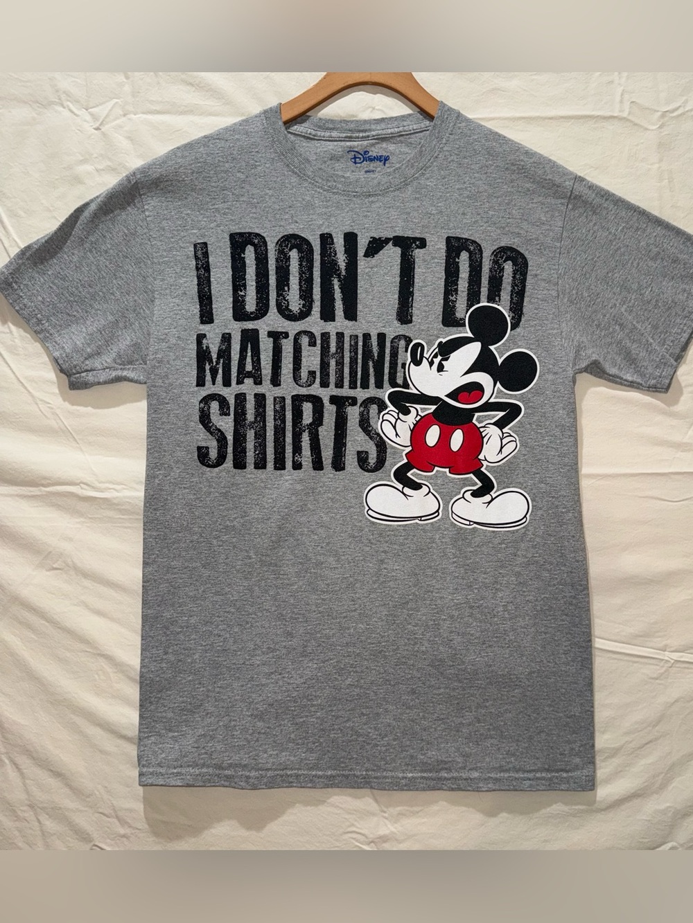 Disney Gray Mickey 'I Don't Do Matching Shirts' Graphic Tee